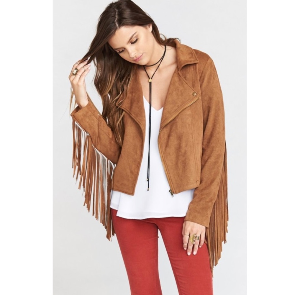 Mumu Ojai Fringe Jacket Penny Suede